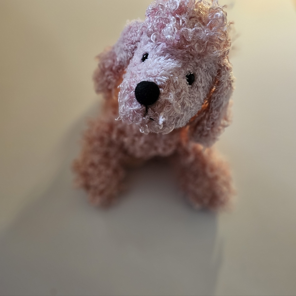 GANZ Pink Poodle Webkinz Puppy Dog Stuffed Animal Plush Toy 8" No Code HM107